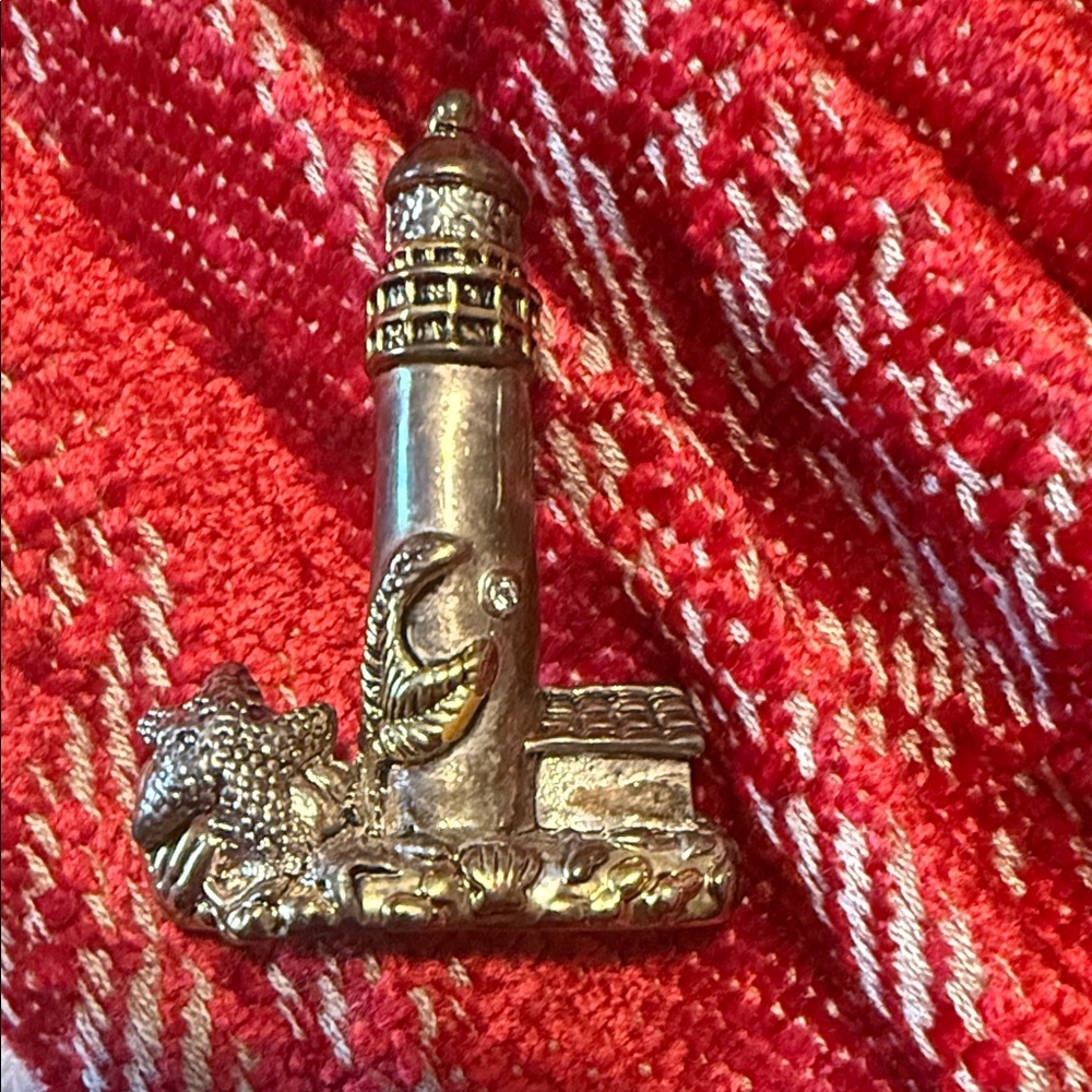 Silver Lighthouse Brooch